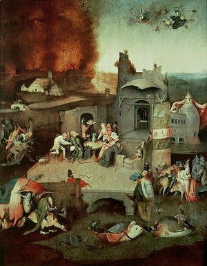 Hieronymous Bosch - Temptation of Saint Anthony   c.1500