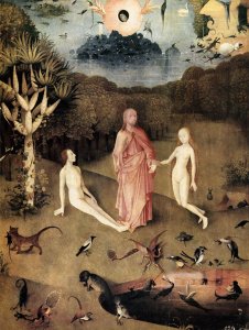 Triptych of Garden of Earthly Delights (left wing) (detail 2) c. 1500